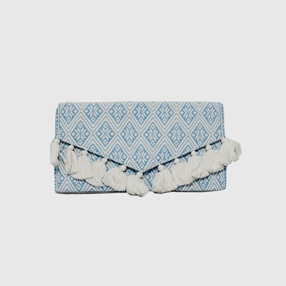Handwoven clutch bag on loom 10.6"x6.3"